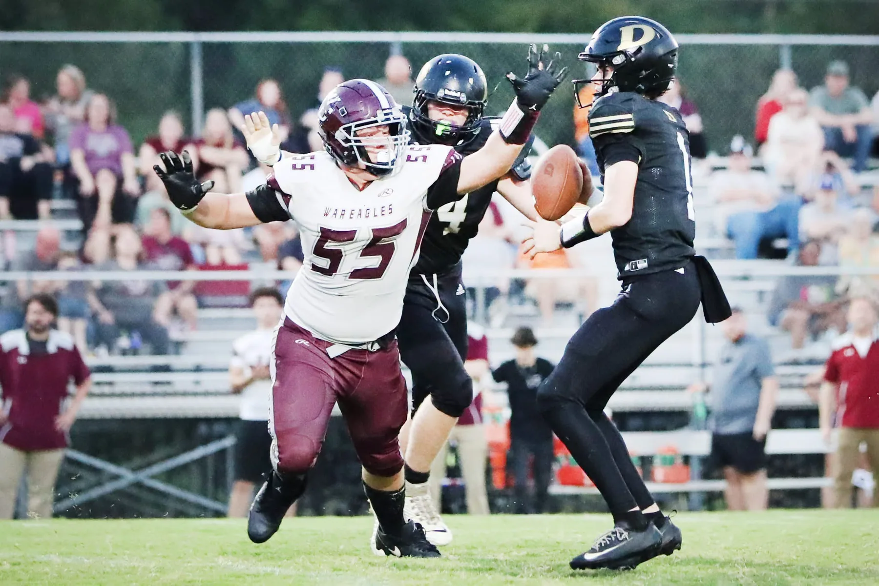 Cole Muller in a West Carroll High School football game