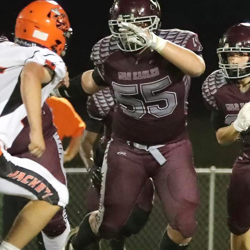 Cole Muller in a West Carroll High School football game